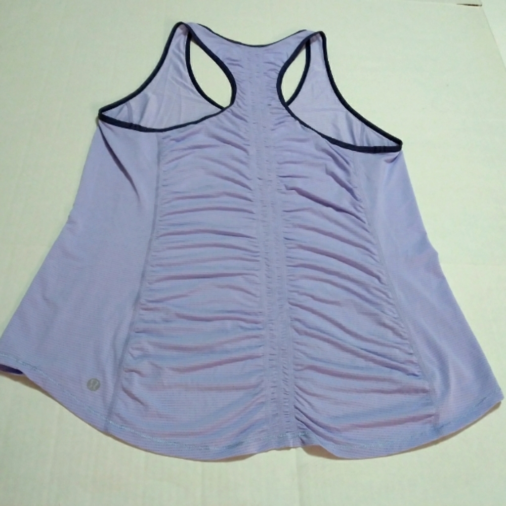 Lululemon Women's Racerback Athletic Tank Top Ruched Back Lavender No Size